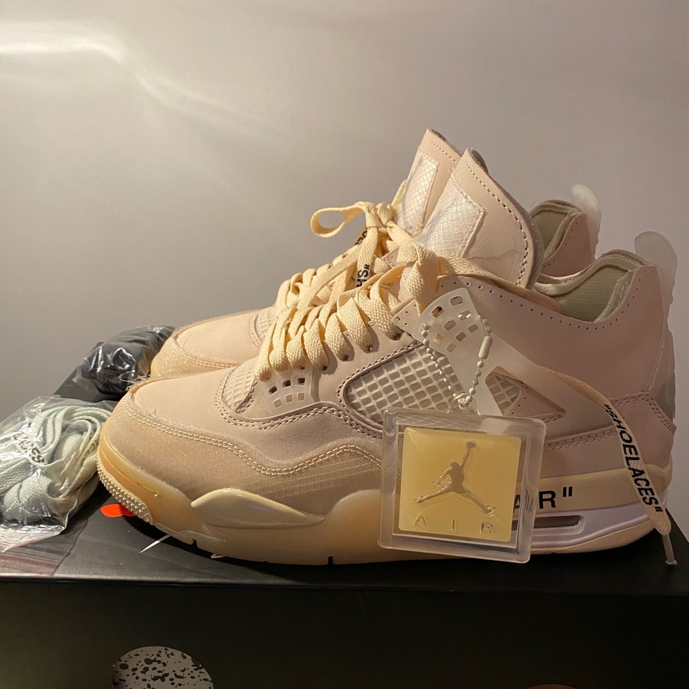 Off-White X Air Jordan 4 Sail Womens